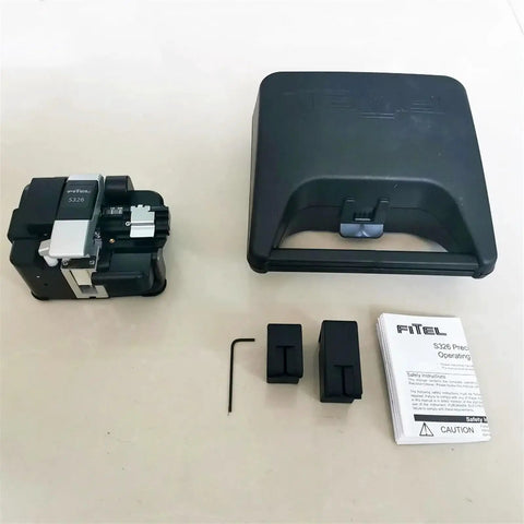 Battle Tested Pro Grade Optical Fiber Cleaver Precision Cutting Rig For Fusion Splicers And Telecom Fixes, with S326 steel frame and accessories.