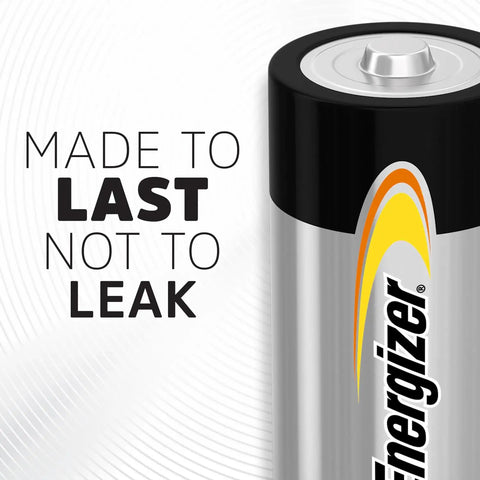 Heavy Duty Alkaline C Batteries 12 Pack Delivers Beast Mode Runtime For Flashlights Drones Smart Home Gear And Emergencies, close-up of battery top.