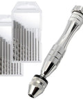 Pin Vise Hand Drill Pro With 20 Piece Micro Bit Set 0.8mm To 3.0mm For Resin Molds Jewelry Making Woodworking Model Kits And Miniature Crafting A Handy Steel Tool For Fine Hole Drilling