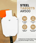 Beefy 12x20 Steel Targets For Range Practice With 3/8 Inch AR500 Plate IPSC Silhouette T Post Mount System And Reactive Hostage Paddle