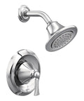 Wynford Chrome Posi Temp Eco Performance Shower Trim Kit Valve Required T4502EP with polished chrome showerhead and handle