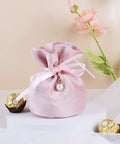 Plush Gift Bags 20 Pack For Candy Packaging And Party Supplies Ideal For Wedding Planners And Event Organizers Drawstring Closures displayed on table