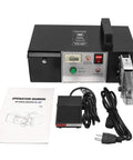 Heavy Duty Electric Terminal Crimping Machine and Automatic Wire Crimper for Insulated Terminals with operation manual and foot pedal.