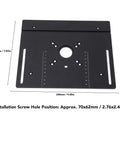 Hand Cranked Router Table Lift System With 51mm Stroke And Four Jaw Clamp Universal Base for woodworking, 240mm x 200mm, black alloy surface.
