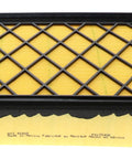 Performance Air Filter Panel With Urethane Gasket For High Flow And Low Restriction, yellow pleated design, black frame