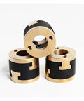 Smooth Z Axis Motion With This 3pcs V Core 31 Bi Material Lead Screw Decoupler Perfect For Smoother Prints And Less Layer Shifting On Your Fdm Printer brass and black 3-piece set