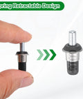 Top Shelf Spring Loaded Shutter Repair Pins 60 Piece Set Black Durable Steel Replacement Fasteners with spring retractable design.