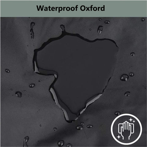 Waterproof droplets on black Waterproof 600D Oxford Patio Table And Furniture Cover For Outdoor Use Weatherproof And Windproof