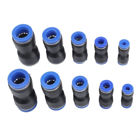 Versatile Quick Connect Air Hose Fitting Kit Push To Connect Pneumatic Coupler Tools For 4mm To 12mm And 1/8 To 1/2 Inch Diverse Tasks Nickel Plated Brass Build Resists Harsh Workshop Grime Effortless Operation With Circular Release Ring, assorted sizes