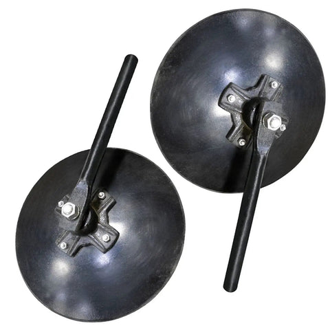 Disc Cultivator Garden Bedder And Hiller For Raised Rows On 3 Point Tractors 43 Inch Working Width shown with two steel discs