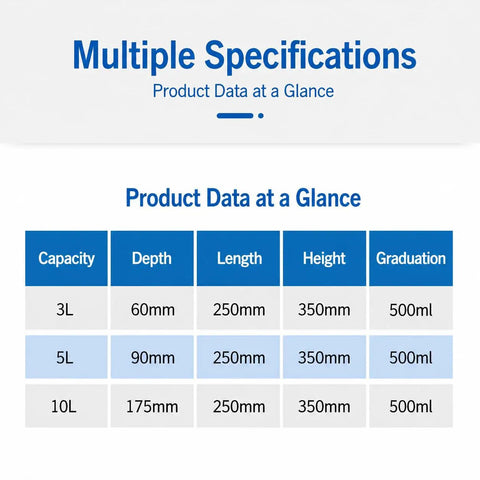 Specifications for On The Go Water Container With Spigot For Outdoor And Car Use 3L 5L Or 10L Capacities Lightweight PP