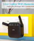 Black Speedy WiFi Extender Repeater And Booster For Home Use Covers Up To 10000 Sq Ft And Supports 80 Devices plug display