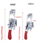 Comparison of U Bolt Toggle Latch Clamp 360 Lbs Holding Power Heavy Duty Adjustable Small Latch Hardware dimensions.