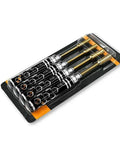 Four Piece Hex Nut Wrench And Socket Tool Kit For RC Cars And Aircraft Models, Includes 4.0, 5.5, 7, And 8mm Sockets, Heavy Duty Steel