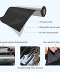 Heavy Duty Aluminum Foil Tape Self Adhesive Roofing Flashing Sealant Waterproof Underlayment Roll, showing materials and layers.