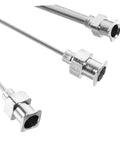 Top Tier Stainless Steel Luer Lock Dispensing Needles 12 Pack Blunt Tip Syringe Tips For Glue Ink And Adhesive 2.40 Inch Slick Flow Kit showcasing three stainless steel blunt tip syringe tips.