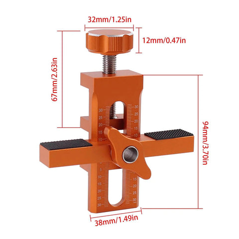 Adjustable Cabinet Door Positioning Tool And Mounting Jig For Frameless And Face Frame Cabinets Aluminum Alloy Construction