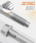 Close-up of Front Wheel Hub Bolt 926 173 Replacement for Jeep Grand Cherokee 1999 to 2004 and Wrangler 2007 to 2018, steel material