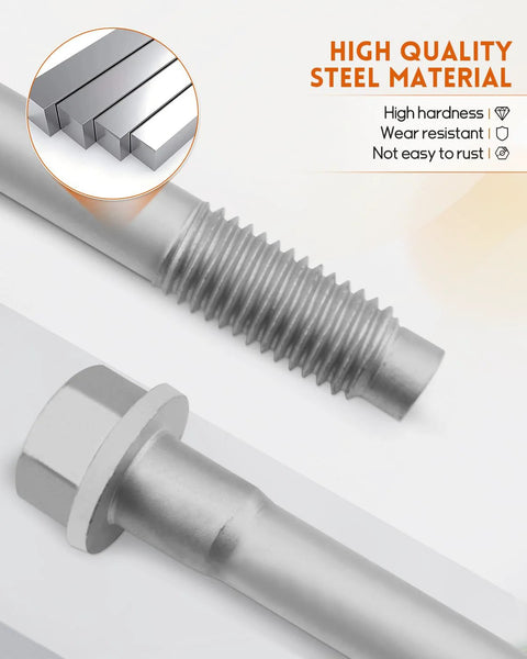 Close-up of Front Wheel Hub Bolt 926 173 Replacement for Jeep Grand Cherokee 1999 to 2004 and Wrangler 2007 to 2018, steel material