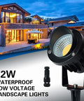 Low Voltage Landscape Lighting Kit 12V-24V AC/DC Outdoor Lights for Garden Yard Path Patio IP65 Waterproof COB LED Bulbs