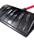 Red-handled Beast Of A Snow Shovel With Wide Scoop And Fiberglass D-Grip For Driveways featuring a black 22-inch blade.