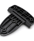 Heavy Duty Black Plastic Door Hinges For Barn Shed Gates Square And T Hinges Tough Gate Hardware, top view of hinge