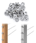 30 Pack Three Eighths Inch ID Cable Railing Angle Washers Set In 25 30 35 Degree Angles, T316 Stainless Steel Beveled Washers For One Eighth, Five Thirty Second And Three Sixteenth Inch Cable Railing Hardware Kit CR60
