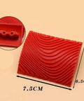 Top Shelf Faux Wood Grain Roller Stamp Set Easy Peasy Wall Craft Decor Solid Two Pack Durable Rubber Comfort Handles showing red textured roller