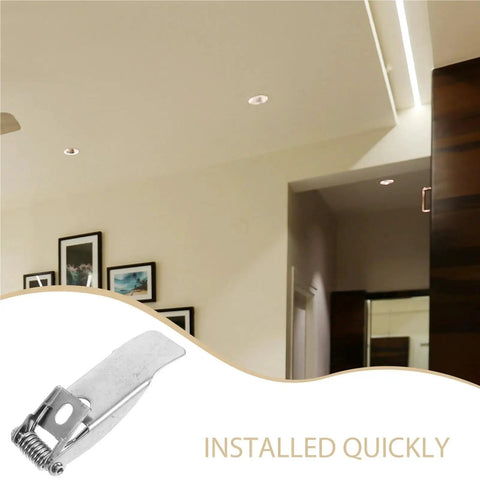 Lawsen Spring Clips Recessed Lighting 60 Pcs Downlight Panel Lamp Spring Clip Ceiling Lights Fitting Fixed Led on Clamps in ceiling setting