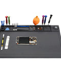 Pro Grade Silicone Soldering Mat With 932 Fahrenheit Heat Resistance, Expanding Repair Area And Magnetic Work Zone displayed