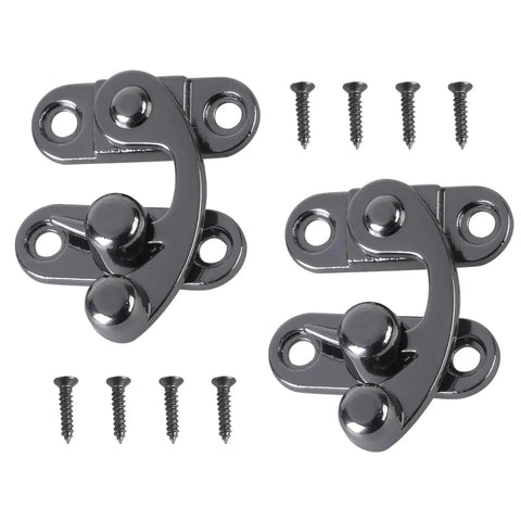 Swing Arm Hook Latches For Suitcases, Dollhouses, Jewelry Boxes And Bird Houses with screws, durable wood box closures