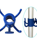 4 Prong Beach Umbrella Hook Hanging Organizer For Towels Hats Clothes Cameras Sunglasses And Bags Blue Durable Plastic
