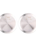 Two 2-inch DERNORD sanitary stainless steel end caps for tri-clamp fittings