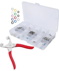 Dope Five Claw Stainless Steel Snap Fastener Kit For Clothes, Lightweight Hollow Construction, Durable Metal Snap Buttons For Sewing And Garment DIY, Easy Install Snaps For Jackets, Jeans, And Shirts, case and setting plier