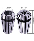 ER11 Collet Nut Set With 1/8in And 1/4in Collets And Clamping Nut For CNC Engraving Milling And Lathe Work, Pro Grade Precision AAA Level