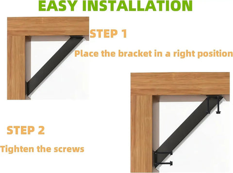 Beefy 45 Degree Angle Corner Pergola Bracket Kit For Decks Gazebos Terraces And Cabins Built Tough With Rust Resistant Steel Pergola Accessory Set Corner Bracket System For Treehouses And Outdoor Structures Two Pack