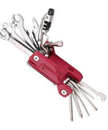 Bike Repair Multitool Kit 21 In 1 With Carry Case Portable Cycling Tool Set open showing wrenches, hex keys, and more.
