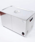 No Sweat Heavy Duty Ultrasonic Cleaner Tank With 30 Liter Capacity And 600 Watt Power For Medical Lab Equipment Washing Plus Smooth Cleanup Adjustable Temperature And Digital Timer 110 Volt, stainless steel design.