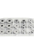 Stainless Steel Fender Washers Set 300-Piece Flat Shim Kit for Screws and Bolts, assorted sizes in organizer box