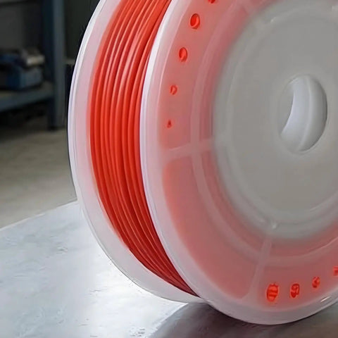 Durable Top Tier Black Polyurethane Coiled Pneumatic Air Compressor Hose Tube Handles Heavy Air Lines Like A Boss For Any Garage Project Requiring Stable High Pressure Without Any Annoying Kinks., red coiled polyurethane air hose reel, 2.5mm ID, 4mm OD