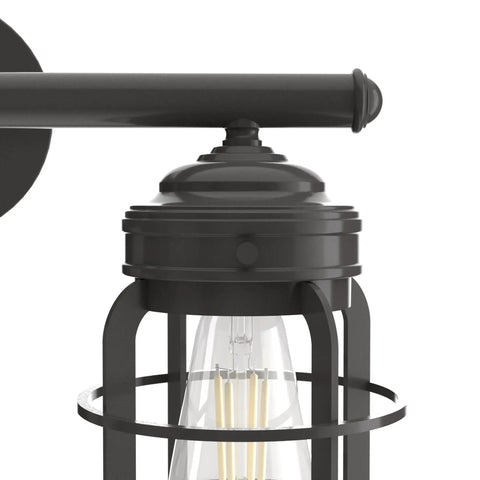 Close-up of Starklake 3 Light Noble Bronze Vanity Light Dimmable for Bedrooms Kitchens Bathrooms Foyers Medium Size Fixture with Glass Shade