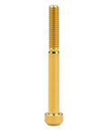 Titanium Torx Square Head Bolt M6x60mm, gold finish, TC4 titanium alloy, front view, threaded and durable for heavy duty use