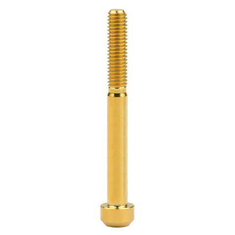 Titanium Torx Square Head Bolt M6x60mm, gold finish, TC4 titanium alloy, front view, threaded and durable for heavy duty use