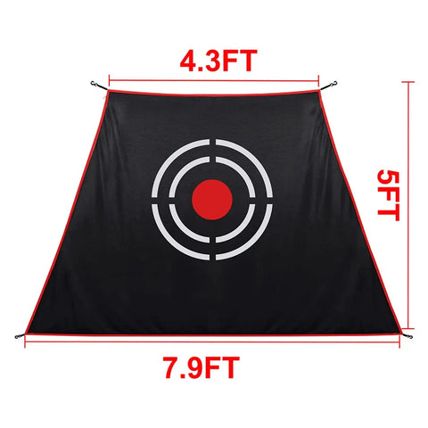 Quiet Mercerized Velvet Golf Target Cloth For Backyard Driving Range And Practice Net Noise Dampening Indoor Outdoor Target Fabric With Elastic Bungee Hooks For Easy Setup