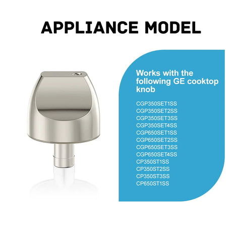 Five Pack Cooktop Burner Control Knobs For Cafe Series Gas Range CGP350SET1SS CGP350SET3SS CGP650SET3SS Replacement WB03X25889