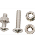 Heavy Duty M6 Hex Socket Head Cap Screws And Flange Nuts Assortment Kit in 304 Stainless Steel, M6x16 Flat Allen Bolts, 20 Sets Shown