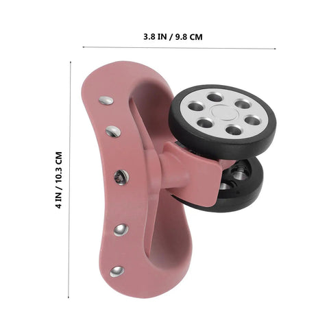 Two Pairs Suitcase Wheel Replacement With 360 Degree Swivel And Quiet Operation ABS Luggage Spinner Wheels Spare Parts For Travel Easy Install Trolley Repair For Hard Sided Suitcases, 4 in rose gold