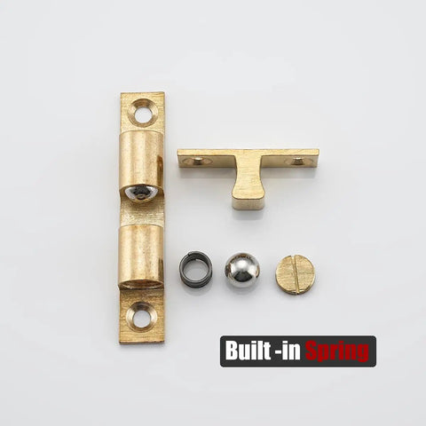 Solid Brass Cabinet Door Catch Set Of 4 Ball Tension Latches For Cabinets And Closets Rustproof Durable Hardware Display