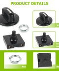Product details of Rotary Switch Four Position Three Speed Power Selector With Knob For Heaters And Equipment 13A 125V 10A 250V