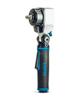 Badass Ultra Compact 3/8 Inch Flex Head Air Impact Wrench Boasting Dope 369 Foot Pounds Of Torque For Cramped Corners And Greasy Auto Repair Jobs Smooth Pneumatic Power Tool side view with ergonomic handle.